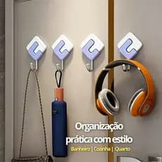 Ganchos Adesivos Fácil Instalação, 2 modelos aleatórios