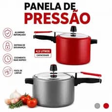 Panela de Pressão 4,5L Alumínio Reforçado Cozimento Rápido e Design Moderno Alegrete