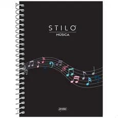 Caderno de Música Pautado Partitura Capa Dura Espiral Universitário 80 Fls Estudante