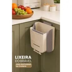 Lixeira Suspensa Dobrável para Cozinha | Organizador Compacto Multiuso