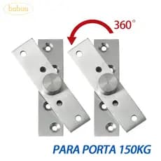 Par Dobradiça Pivotante Porta Pivô Pino De Aço Inoxidável 360 Graus para Porta 150kg