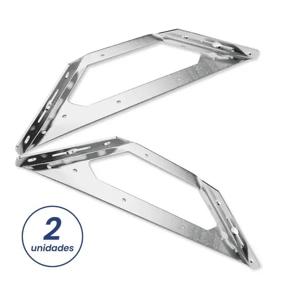 Kit 2 Conectores De Canto De Aço Inoxidável Universais Para Móveis Armário