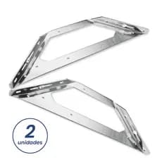 Kit 2 Conectores De Canto De Aço Inoxidável Universais Para Móveis Armário
