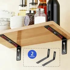 Kit 2 Furo longo Suporte angular de aço inoxidável 90° Fixador de ângulo reto L Estilo 30cm Suporte Conector ajustável