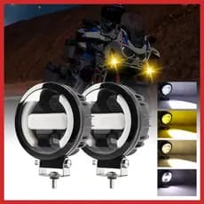 Par Farol Auxiliar LED para Moto 40W 6000K Universal Alta Potência Luz de Milha Impermeável Fácil Instalação