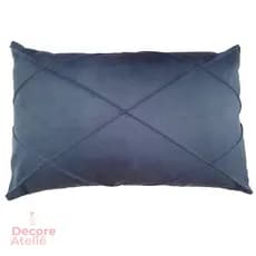 Capa de Almofada Retangular Baguete Suede Drapeada 50x30 Várias Cores