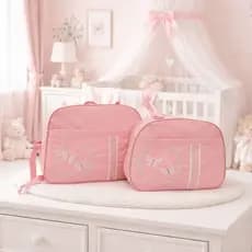 Kit Bolsa Maternidade Mochila Mala Grande Multifuncional Saída Maternidade Bebê Queima Estoque