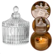 Kit 30 Mini Bomboniere Potiche de Vidro Cristal Doces Decoração Lembrancinha Presente Aniversario