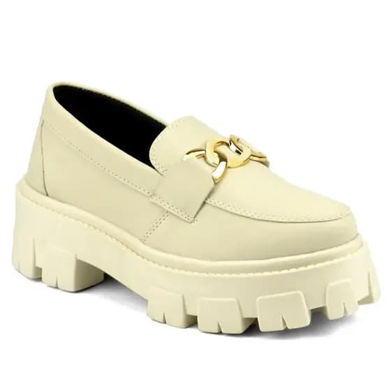 Mocassim Tratorado Feminino Com Metal