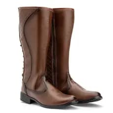 Bota Montaria Amorim Store Com Fechamento Em Ziper Com Detalhes De Amarrar Tendências Da Moda
