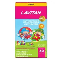 Vitamina Infantil  Lavitan Kids Imunidade Tutti Frutti Cimed 60 Comp. Rosa