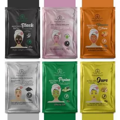 Máscara Facial Peel Off Sachê Limpa e Revitaliza a Pele 10g