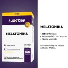 Suplemento Alimentar Lavitan Melatonina Maracujá 150 Caps.