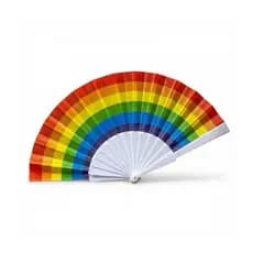 Leque de Mão Arco-íres LGBTQIA+ Carnaval Festa