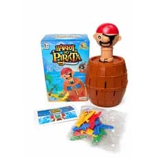 Barril do Pirata Jogo Infantil Divertido com Espadinhas Brinquedo Interativo +5 Anos