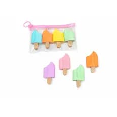 Marca Texto Picolé Colorido Kit Caneta Marca Texto Fofo Escolar Papelaria Criativa