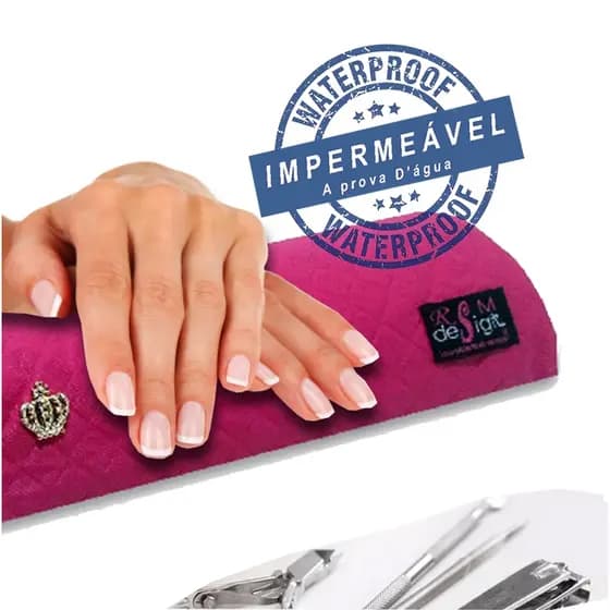 Almofada P/ Manicure Apoio Mãos Suporte Unha Gel Rsm Design