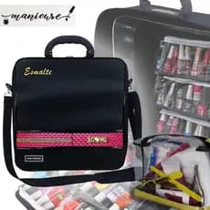 Maleta  Bolsa P/ Manicure Capacidade Para organizar 100 Esmaltes Bolsa Rsm Design Original