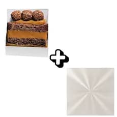 Slice Cake Embalagem Forma Bolo 12x11 cm + celofane 30x30 Kits c/ 10, 50 e 100 unidades.