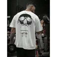 Camiseta Camisa 100%Unissex 100%Algodão  Caveira Cbum Camisa Maromba Academia Treino Lançamento Envio Rápido Top