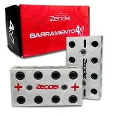 Par Barramento 4 Vias Zendel Bloco Distribuidor 4x4 Som