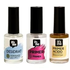 kit preparadores de unha de gel acrigel ITS ME PRIMER ACIDO DESIDRATADOR marca premiun importado com anvisa