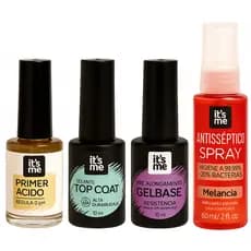 ITS ME KIT PREPARADORES DE UNHA DE GEL ACRIGEL LANÇAMENTO GEL BASE PRIMER ACID E TOP COAT PREP PRODUTO PREMIUM IMPORTADO
