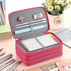 Estojo Box/Estojo Escolar/Estojo de lápis/Estojo com divisórias/Grande capacidade Com 4 Níveis E Zíper 72 canetas/esto