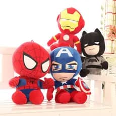 Avengers Doll Herói Herói Brinquedos de pelúcia Boneca Homem Aranha Homem de Ferro Capitão América Boneca Tamanho grande