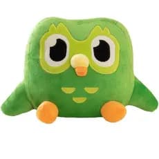 ML 30cm Duolingo Verde Duo Plush Toy Plushie De The Owl Cartoon Anime Doll Recheado Suave Animal De Pelúcia Crianças Ani