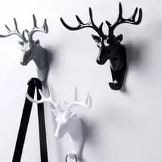 Criativo Estilo Europeu Chifre De Veado Gancho Cabeça Em Forma De Decoração Da Parede Chave Pendurado Na Casa Sala Estar