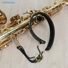 Iniciação Saxofone Com Pescoço Ajustável Correia De Couro Acolchoada Para O Chicote Do Suspensão