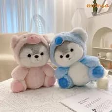 MONSA Dog Anime Cosplay Dinossauro , Boneca De Pelúcia Koala Macia , Brinquedos De Almofada Para Crianças Animal Husky D