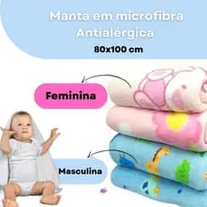 Cobertor Bebe Infantil Microfibra Antialérgico Hazime