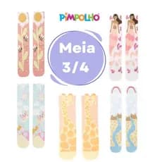 Meia infantil menina 3/4 Pimpolho ENVIO IMEDIATO