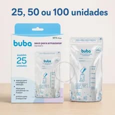 Kit Sacos Armazenar Leite Materno 25/50/100 Buba 200ml Descartável