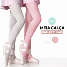 Meia Calça Ballet Infantil 1 ou 2 Juvenil Fio 40 Tradicional Jazz Selene