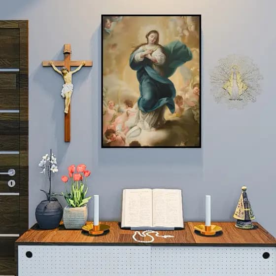 Quadros Decorativos Religioso Oratório Nossa Senhora da Imaculada Conceição