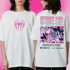 Camiseta Feminina Spider Menina Aranha Gwen Estampada Casal Namorados Em Algodão