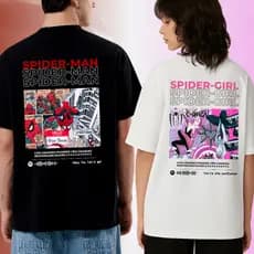 Camiseta Casal Homem Aranha e Mulher Aranha Presente Dia Dos Namorados Tendencia Casal Camisa Unissex Estampada