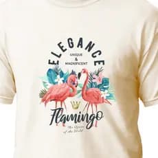 Camiseta Algodão Flamingo Elegance Style Tropical Luxo King