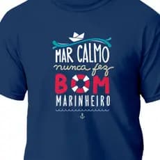 Camiseta Algodão Marinheiro Mar Calmo o Oceano Navegação Praia Mar Barco