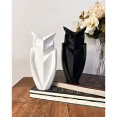 Escultura Coruja Geométrica Arte Única, Estilo Moderno, Design Exclusivo e Sofisticação Minimalista