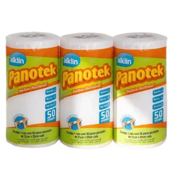 Kit 3 Pano de Limpeza Reutilizável e Multiuso com 40 Un. Branco