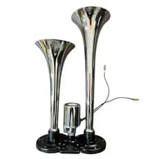 Buzina 2 Cornetas 30cm Caminhão Cromada 12/24v