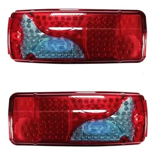 Par Lanterna Scania S4 S5 Traseira Bicolor Led Botinha 24v