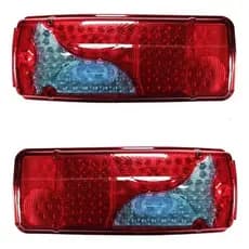 Par Lanterna Scania S4 S5 Traseira Bicolor Led Botinha 24v