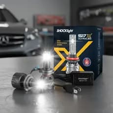 2 ULTRALED S17X LANÇAMENTO SHOCKLIGHT - DISPENSA CANCELLER Farol alto baixo neblina farolete forte potente branco