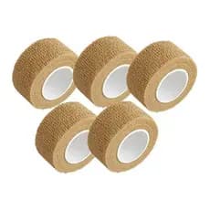 5 Un. Bandagem Elástica Ades. Flexível S/ Látex 2,5cm X 4,5m Atadura adesiva tape antialérgico Thumb tape finger atleta