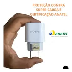 Carregador IPhone Original 50W Turbo Tipo C Iphone 15 16 17 Plus Pro Max Cabo em Nylon trançado